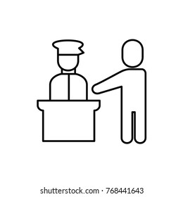 pass control icon illustration isolated vector sign symbol