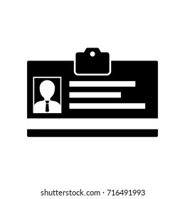 Pass, document, identity card , icon , black sign design