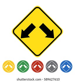 Pass either side icon set.Vector illustration
