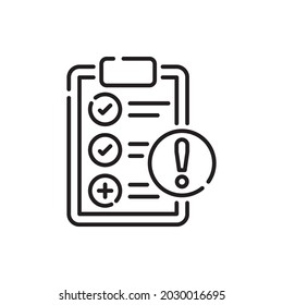 Pass Fail Vector Outline Icon Style Illustration. EPS 10 File