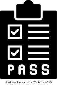 Pass Glyph Icon Vector Design
