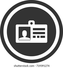 Pass icon . dark circle sign design