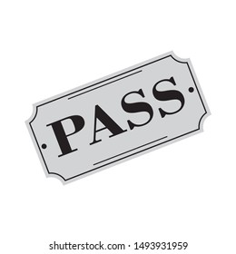 pass icon. flat illustration of pass vector icon. pass sign symbol for web eps 10