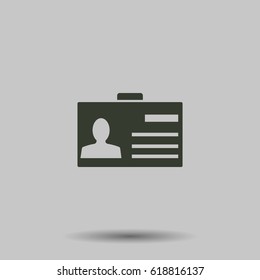 Pass icon. Flat vector illustration in black on white background.