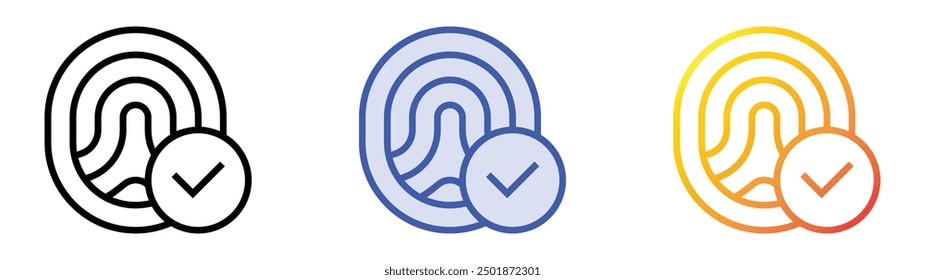 pass icon. Linear, Blue Fill and Gradient Style Design Isolated On White Background