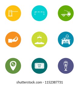 Pass icons set. Flat set of 9 pass vector icons for web isolated on white background