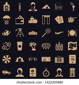 Pass icons set. Simple set of 36 pass vector icons for web for any design