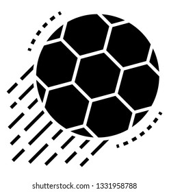Pass soccer ball solid icon vector 