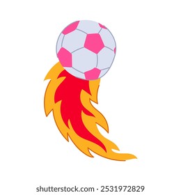 pass speed soccer ball cartoon. kick strike, curve control, finesse power pass speed soccer ball sign. isolated symbol vector illustration