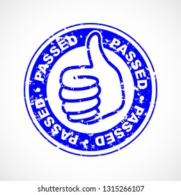 Pass thumbs up stamp