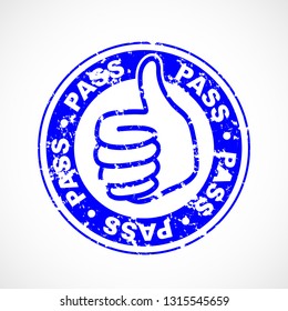 Pass thumbs up stamp