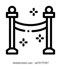 Passage Closed Icon Vector. Outline Passage Closed Sign. Isolated Contour Symbol Illustration