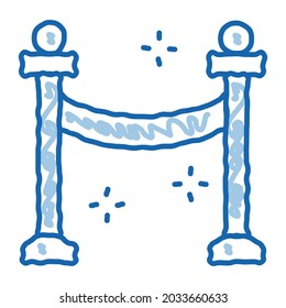 Passage Closed sketch icon vector. Hand drawn blue doodle line art Passage Closed Sign. isolated symbol illustration