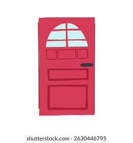 passage door house entrance cartoon. threshold archway, way ingress, egress porch passage door house entrance sign. isolated symbol vector illustration