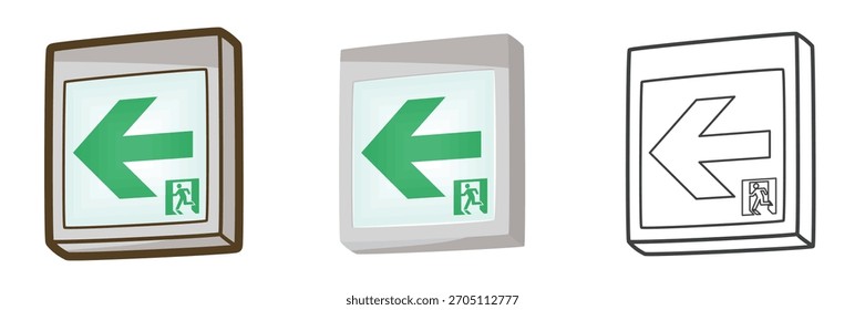 Luz do guia de passagem. Propriedade pública. Ilustração vetorial.