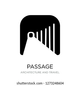 passage icon vector on white background, passage trendy filled icons from Architecture and travel collection, passage simple element illustration