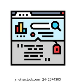 passage indexing seo color icon vector. passage indexing seo sign. isolated symbol illustration