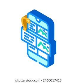 passage indexing seo isometric icon vector. passage indexing seo sign. isolated symbol illustration