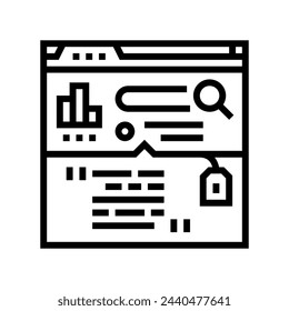 passage indexing seo line icon vector. passage indexing seo sign. isolated contour symbol black illustration