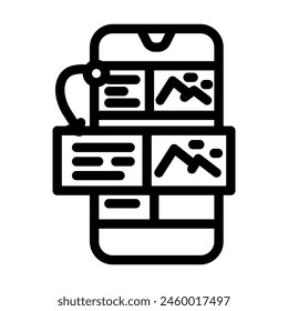 passage indexing seo line icon vector. passage indexing seo sign. isolated contour symbol black illustration