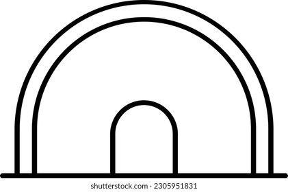 passage passageway tunnel mine tunnel gate Outline