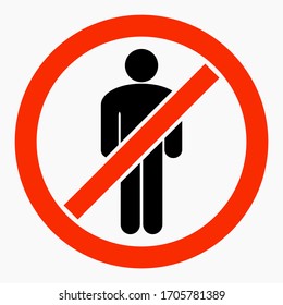 No Smoking Sign Standing Woman Forbidden Stock Vector (Royalty Free ...