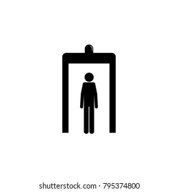 passage of a person through a metal detector icon. Element of airport icons. Premium quality graphic design icon. Signs, outline symbols collection icon for websites, web design on white background