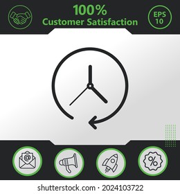 Passage time, clock, time vector icon graphic elements for your work - Modern design