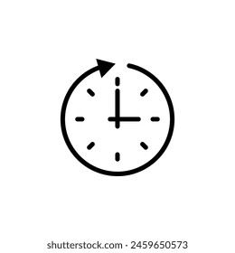 Passage of Time flat vector icon. Simple solid symbol isolated on white background. Passage of Time sign design template for web and mobile UI element