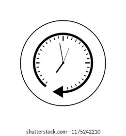 Passage time icon in circle, logo on white background