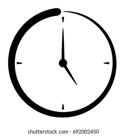 Passage Of Time Icon, Clock Time To Drink Tea, Missing Time, Vector Concept Fast Lifestyle, Five O'clock Tea, Punctuality Concept