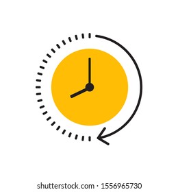 Passage of time icon design. vector illustration. 