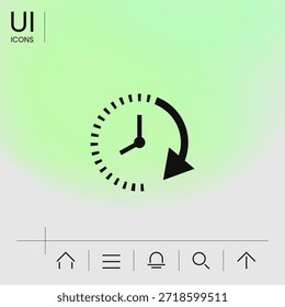 Ícone de passagem de tempo, elementos para seu design