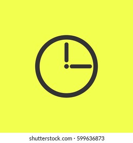 Passage of time icon flat. Black pictogram on white background. Vector illustration symbol and bonus button