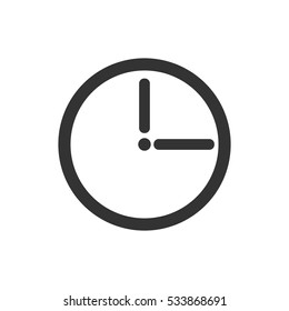 Passage of time icon flat. Illustration isolated on white background. Vector grey sign symbol