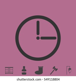 Passage of time icon flat. Simple vector grey pictogram and bonus symbol