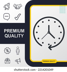 Passage time icon graphic element. Modern design.