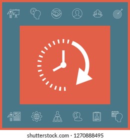 Passage of time icon. Graphic elements for your design
