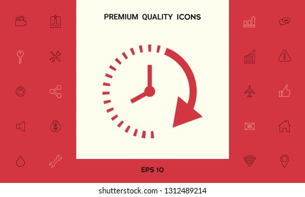 Passage of time icon. Graphic elements for your design
