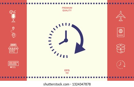 Passage of time icon. Graphic elements for your design