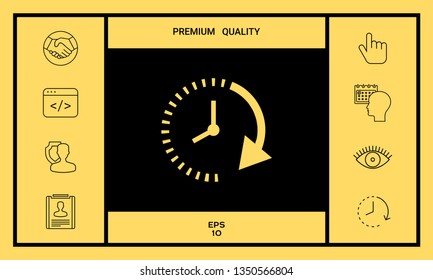 Passage of time icon. Graphic elements for your design