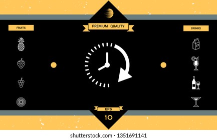 Passage of time icon. Graphic elements for your design