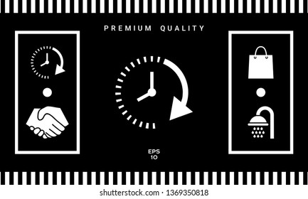 Passage of time icon. Graphic elements for your design