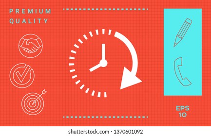 Passage of time icon. Graphic elements for your design