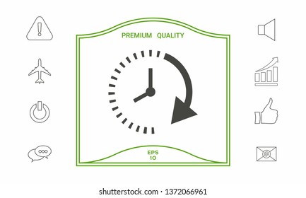 Passage of time icon. Graphic elements for your design