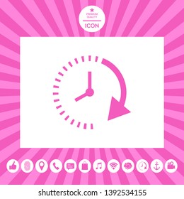 Passage of time icon. Graphic elements for your design