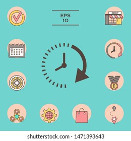 Passage of time icon. Graphic elements for your design
