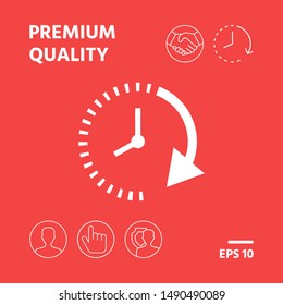 Passage of time icon. Graphic elements for your design
