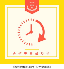 Passage of time icon. Graphic elements for your design