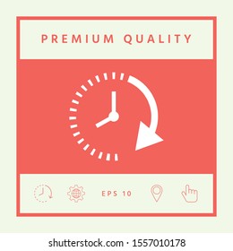 Passage of time icon. Graphic elements for your design
